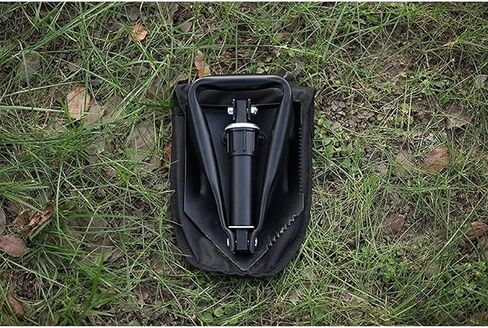 NEISRAI Folding Survival Shovel, Off-Road Trenching, 180 Degree Folding, for Gardening, Emergency, Hiking (Black) in Kuwait