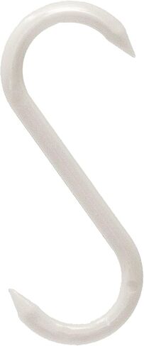 100 Biltong Plastic S-Hooks – 3" x 1" Meat Hanging Hooks for Drying & Smoking Meat | Make DIY Biltong Jerky | BBQ in Style w/ our Sausage Butcher S-Hooks (White) in Saudi Arabia