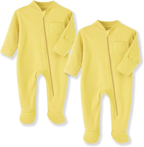 Eleven's Kingdom Baby Kids Sleep and Play,Baby Cotton Pajamas with Mitten Cuffs, 2 Way Zipper Footed Sleeper 0-12 Month in Saudi Arabia