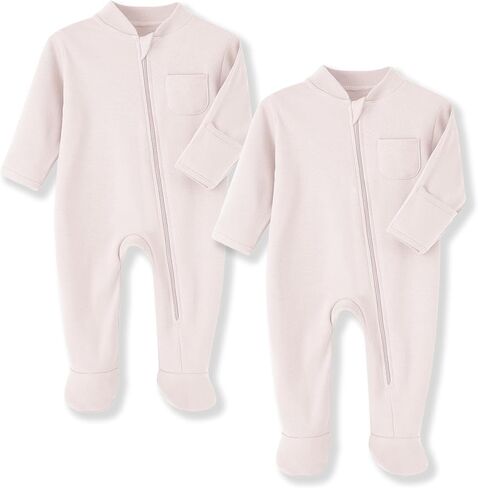 Eleven's Kingdom Baby Kids Sleep and Play,Baby Cotton Pajamas with Mitten Cuffs, 2 Way Zipper Footed Sleeper 0-12 Month in Saudi Arabia