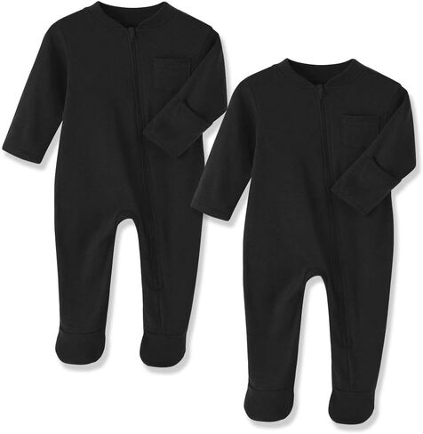 Eleven's Kingdom Baby Kids Sleep and Play,Baby Cotton Pajamas with Mitten Cuffs, 2 Way Zipper Footed Sleeper 0-12 Month in Saudi Arabia