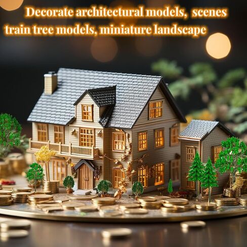 Miniature Trees,40pcs Model Train Scenery Fake Tree Miniature Figurines,1.2-6.3 Inch Bushes Model Trees Diorama Trees,Mini Trees for DIY Crafts Architecture Building Model,Landscape Natural Green in Saudi Arabia