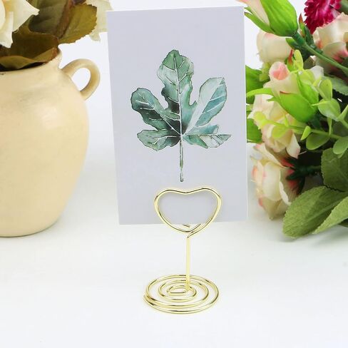 20 pcs Table Number Holders Picture Holder 1.96inch Small Size Table Picture Stands for Wedding Party Office,（Love)(Silver) in Saudi Arabia
