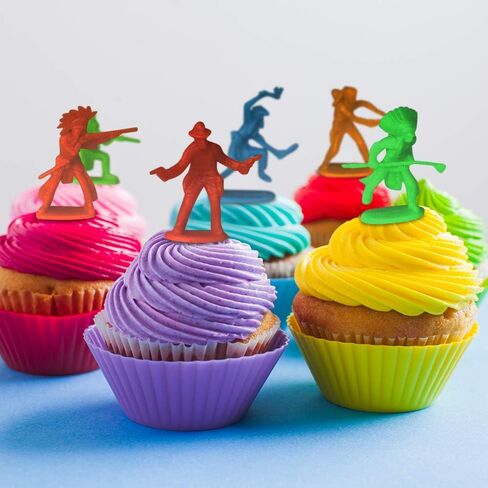 ArtCreativity Cowboy & Indian Action Figurines Assortment, Bulk Pack of 144, Assorted Colors Little Plastic Figures in Assorted Poses, Cupcake Toppers, Goodie Bag Fillers & Party Favors for Kids in Saudi Arabia