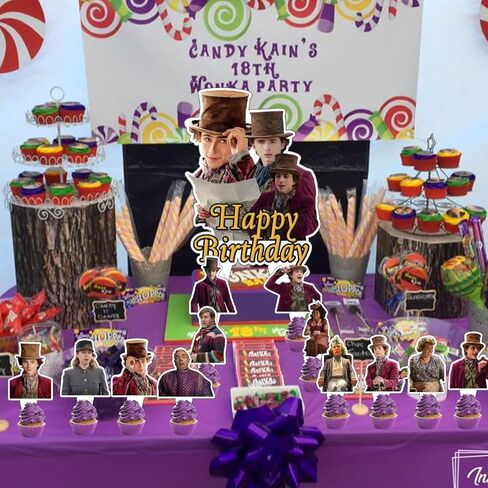 37 قطعة من زينة كعكة ونكا مع قطعة واحدة من أعلى كعكة مصنع الشوكولاتة، 36 قطعة من أغطية الكب كيك اللطيفة لديكورات حفلات أعياد الميلاد in Kuwait