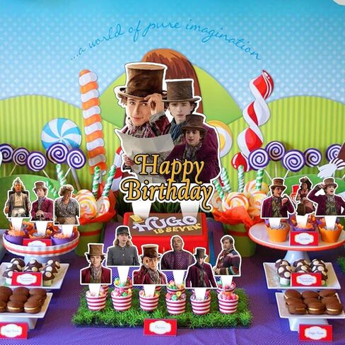 37 قطعة من زينة كعكة ونكا مع قطعة واحدة من أعلى كعكة مصنع الشوكولاتة، 36 قطعة من أغطية الكب كيك اللطيفة لديكورات حفلات أعياد الميلاد in Kuwait