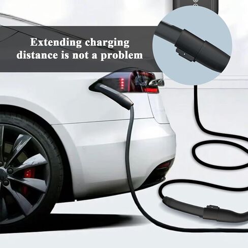 25 قدم (7.5 متر) 48 أمبير أضف إلى كابل تمديد شاحن Tesla Ev الخاص بك، سلك تمديد الشحن لـ Tesla 240V 11.5KW مع حقيبة حمل لطراز Tesla 3/Y/S/X (الشاحن غير متضمن) in Kuwait