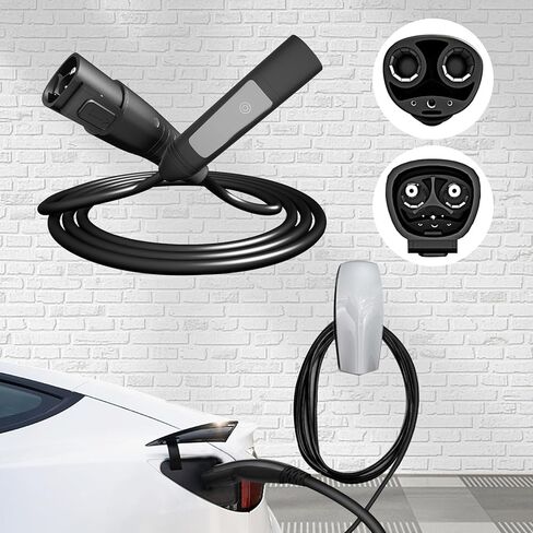 25 قدم (7.5 متر) 48 أمبير أضف إلى كابل تمديد شاحن Tesla Ev الخاص بك، سلك تمديد الشحن لـ Tesla 240V 11.5KW مع حقيبة حمل لطراز Tesla 3/Y/S/X (الشاحن غير متضمن) in Kuwait