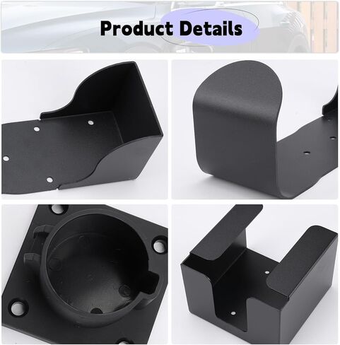 طقم حامل شاحن F FINEC EV على الحائط، حامل شاحن J1772 حامل كابل شاحن EV متوافق مع SAE J1772 حامل صندوق شاحن EV متوافق مع Chevy Bolt Audi Etron BMW EV in Kuwait