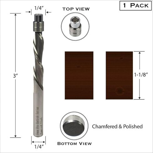 Foos - Flush Cut Router Bits - 1/4" Shanks - USA Veteran Owned (Compression Cut) in Saudi Arabia