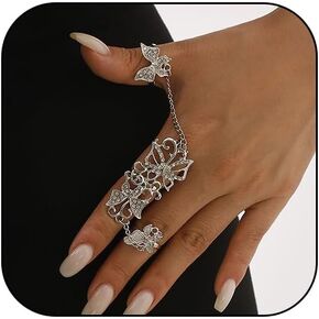 سوار ذهبي سلسلة يد للنساء سلسلة يد أنيقة مجموعة أساور ربط سلسلة إصبع قابلة للتعديل in Kuwait