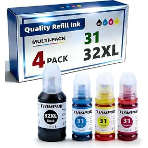 5 Pack 31 32XL Ink Bottle Refill Kit Compatible for HP Smart Tank 5101 7301 7602 7001 6001 Plus 551 651 455 457 450 All-in-One Ink-Tank Printers in Kuwait