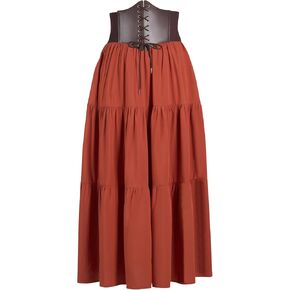 تنورة YESSA للسيدات من عصر النهضة مع حزام مشد، تنورة عالية الخصر من العصور الوسطى مع جيب، أزياء القراصنة in Kuwait