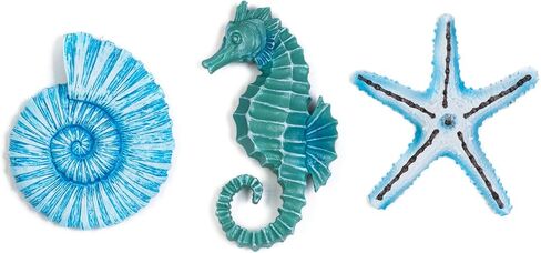 AIM & GGKK 3D Art Ocean Beach Wall Decor Coastal Decorations Sets with Starfish, Seahorse,Conch for Bedroom Bathroom Livingroom Beach House in Saudi Arabia