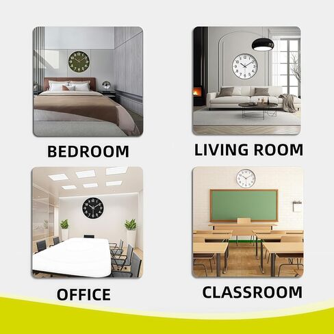 XGVIEGZ Wall Clocks Battery Operated, 12" Large Wall Clock for Living Room Bedroom Classroom Decor, Kitchen Clock, Modern Wall Clock, Non-Ticking Silent Clock (White) in Saudi Arabia