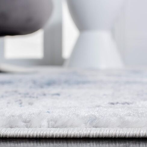SAFAVIEH Amelia Collection Runner Rug - 2'2" x 8', Grey & Light Blue, Modern Abstract Design, Non-Shedding & Easy Care, Ideal for High Traffic Areas in Living Room, Bedroom (ALA777G) in Saudi Arabia