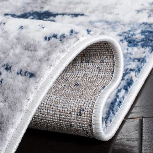 SAFAVIEH Amelia Collection Runner Rug - 2'2" x 8', Grey & Light Blue, Modern Abstract Design, Non-Shedding & Easy Care, Ideal for High Traffic Areas in Living Room, Bedroom (ALA777G) in Saudi Arabia