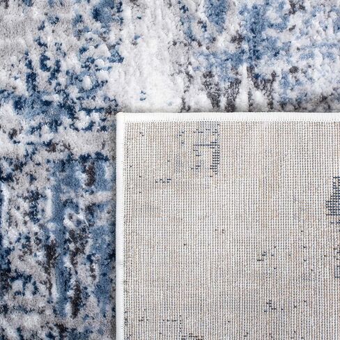 SAFAVIEH Amelia Collection Runner Rug - 2'2" x 8', Grey & Light Blue, Modern Abstract Design, Non-Shedding & Easy Care, Ideal for High Traffic Areas in Living Room, Bedroom (ALA777G) in Saudi Arabia