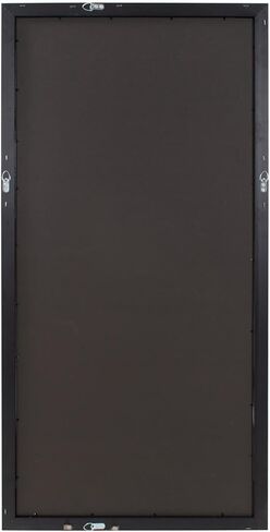 Howard Elliott Large Rectangular Beaded Dressing Vanity Mirror for Wall, Black Frame Full Length Hanging Wall Mirror with Beveled Glass for Living Room, Hallway, Bedroom & Entryway, 48 x 24 Inch in Saudi Arabia