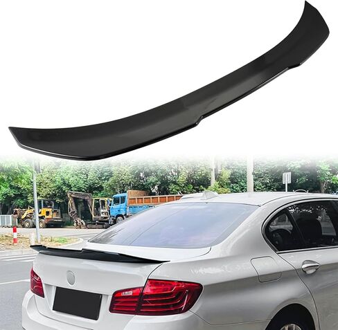 Rear Spoiler Compatible with BMW 5 Series F10 Sedan 528i 535i 550i and F10 M5 2010-2016 Carbon Fiber Printing Rear Trunk Spoiler Wing in Kuwait