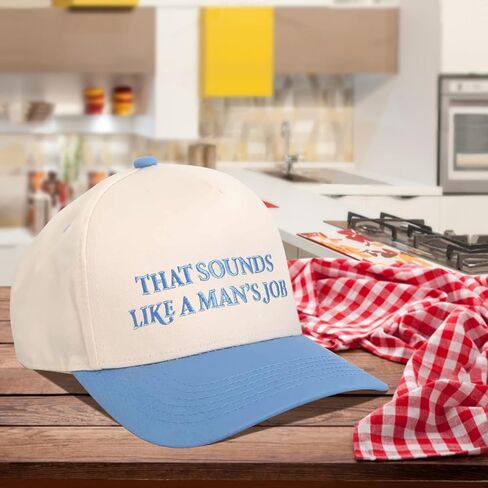 That Sounds Like a Man's Job Baseball Cap Adjustable 2 Tone Cap Embroidery Hats for Men Women Funny hat Outdoor caps Blue in Saudi Arabia