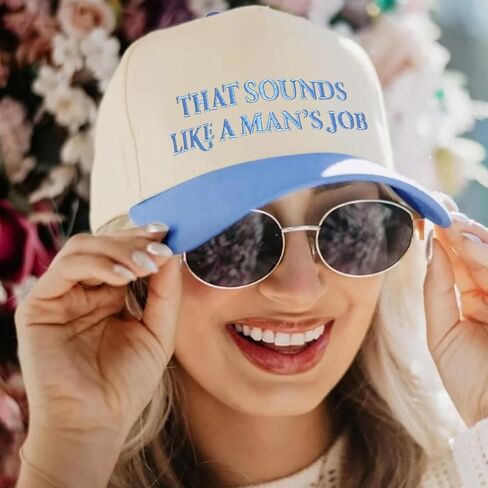 That Sounds Like a Man's Job Baseball Cap Adjustable 2 Tone Cap Embroidery Hats for Men Women Funny hat Outdoor caps Blue in Saudi Arabia