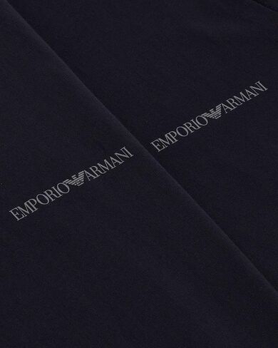تي شيرت رجالي من Emporio Armani مكون من قطعتين من القطن الخالص برقبة دائرية in Kuwait