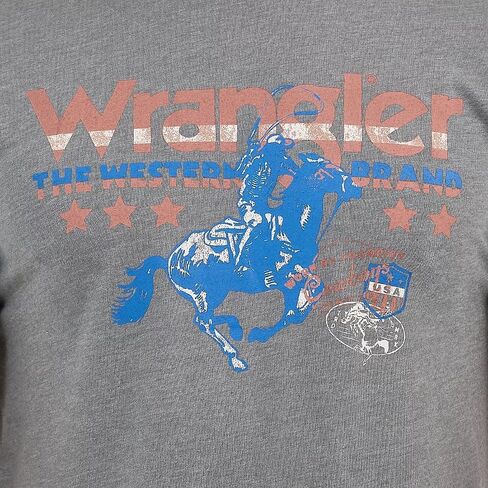 Wrangler Men's Logo Roper Pewter Tee in Saudi Arabia