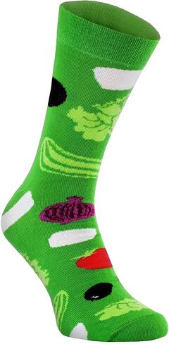 Rainbow Socks - Women Men Cotton Socks Healthy Greek Salad Design in Saudi Arabia