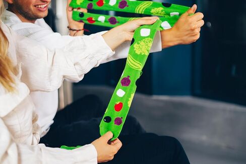 Rainbow Socks - Women Men Cotton Socks Healthy Greek Salad Design in Saudi Arabia