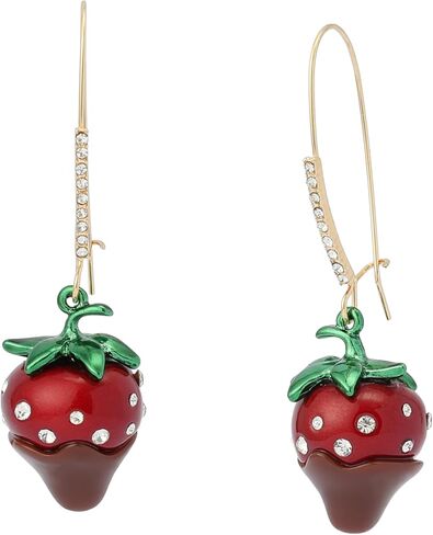 Betsey Johnson Jewelry Women's Love Spell Chocolate Strawberry Dangle Earrings in Saudi Arabia