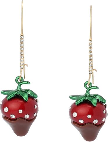 Betsey Johnson Jewelry Women's Love Spell Chocolate Strawberry Dangle Earrings in Saudi Arabia