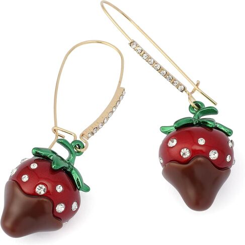 Betsey Johnson Jewelry Women's Love Spell Chocolate Strawberry Dangle Earrings in Saudi Arabia