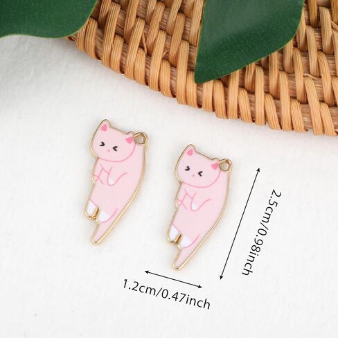 Mabor 6 Pairs Cute Cat Earrings for Women Colored Kitty Cat Earrings Alloy Drop Dangle Fun Anime Animal Earring Aesthetic Funny Cartoon Jewelry Gifts in Saudi Arabia