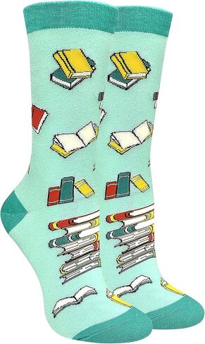 nhnsbdfc Book and Reading Socks for Adults-Funny Novelty Gifts for Book Lovers Reader Bookworm White Elephant Gifts for Adult in Saudi Arabia