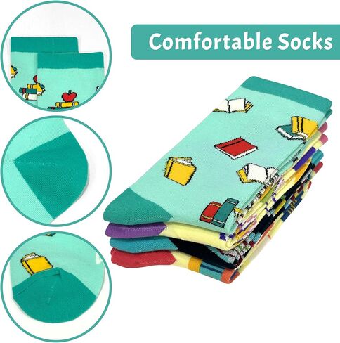 nhnsbdfc Book and Reading Socks for Adults-Funny Novelty Gifts for Book Lovers Reader Bookworm White Elephant Gifts for Adult in Saudi Arabia