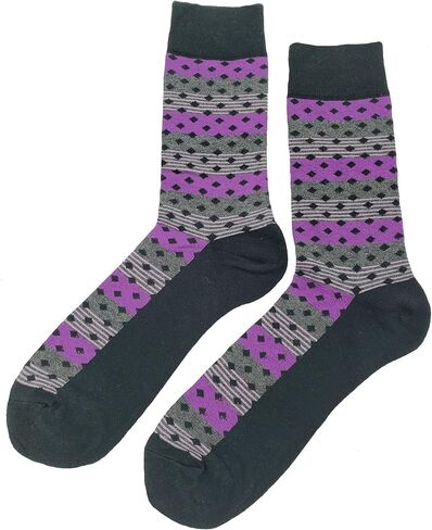 SockFly Polka Dot Dress Socks Funny Novelty Crazy Fun Design Men Size 8-12 Cotton Casual Crew Colorful Funky Gift for Men in Saudi Arabia