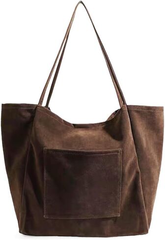 حقيبة هوبو من جلد الغزال للنساء قطعتين محفظة من جلد الغزال الصناعي حقيبة يد جلدية in Kuwait