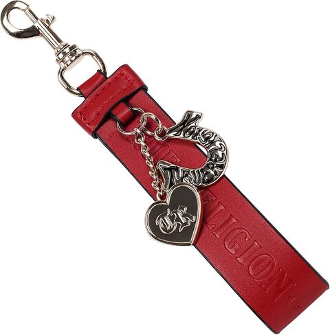 سلسلة مفاتيح سحرية على شكل حقيبة دينية حقيقية للنساء من True Religion، إكسسوار حزام شعار منقوش مع قلادات على شكل قلب وحدوة حصان in Kuwait