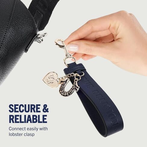 True Religion womens True Religion Bag Charm Keychain, Embossed Logo Strap Accessory With Heart and Horseshoe Pendants in Saudi Arabia