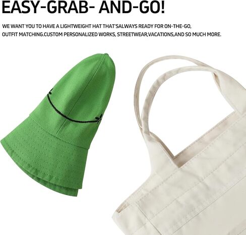 Ycctvar 2PCS Frog Sun Bucket Hats Women Men Beach Fisherman Summer Protection Ladies Round Cotton Funny Travel Packable Cap in Saudi Arabia
