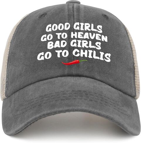 Nasslark Good Girls Go to Heaven Bad Girls Go to Chilis قبعة الجولف النسائية قبعة Gray02 قبعات البيسبول النسائية هدايا لـ in Saudi Arabia