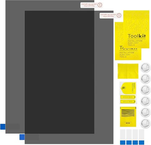 Polarizing Film, Adhesive Polarized Film, with Cleaning Kit, 2 Piece Pack LCD Polarizing Film, Size 7.9 X 11.9 in, Suitable for LCD Screen Repair and Physics Education in Kuwait