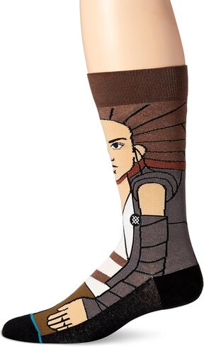 Stance Men's Awakened Star Wars Crew Sock, Grey, M in Saudi Arabia