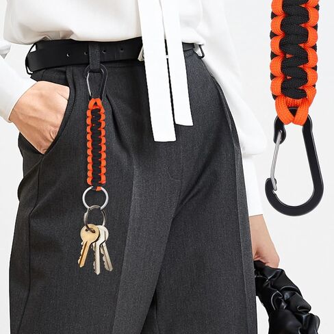 MBAIYO 30 Pcs Paracord Keychain, Military Braided Keychain Strap with Key Ring Key Chain for Backpacks Camping Hiking Fishing Durable Paracord Accessories Rope for Men and Women in Saudi Arabia