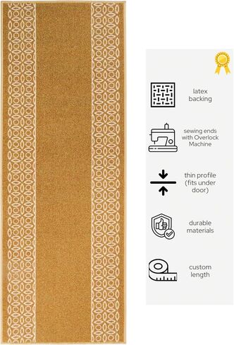 English Home Custom Size Berber Chain Beige Runner Rugs for Hallways 26 inch Wide x Pick Your Size by Feet (Beige, 6 ft x 26 in) in Saudi Arabia
