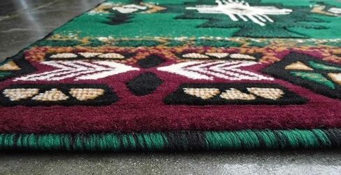 سجادة المنطقة الخضراء للصيادين الهنود الأمريكيين الأصليين في الجنوب الغربي من Champion Rugs (عداء بطول 2 قدم × 7 أقدام) in Kuwait