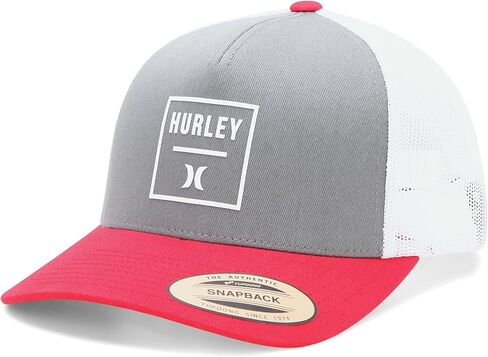 قبعات Hurley الرجالية ذات سناب باك - قبعات بيسبول شبكية من Fairway Trucker للرجال، مقاس واحد، رمادي داكن in Saudi Arabia