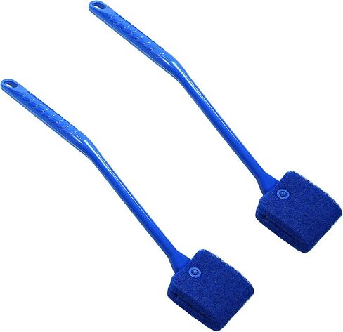 Aquarium Double Sided Sponge Cleaning Brush Cleaner Scrubber, One Pack Blue Brush in Kuwait