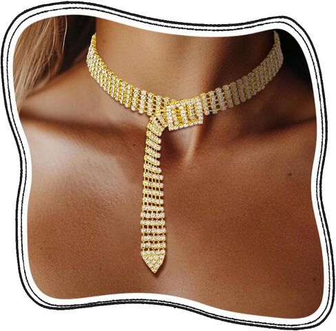 CanB Rhinestone Necklace Choker Crystal Necklaces for Women Charm Pendant Necklace in Saudi Arabia